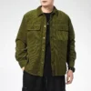Jachetă tip cămașă cu mâneci lungi, mărimi asiatice „Olive Green”