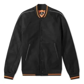 Jachetă Varsity căptușită Converse x Vince Staples Mărimi asiatice „Black Orange”