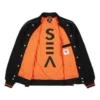 Jachetă Varsity căptușită Converse x Vince Staples Mărimi asiatice „Black Orange”