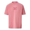 Jack Purcell Tricou sport brodat cu guler rotund și mâneci scurte, model pentru cuplu, roz