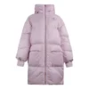 Palton lung cu glugă Asia Sizing „Roz pal”