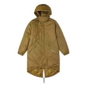 Palton lung din puf, mărimi asiatice „Brown”