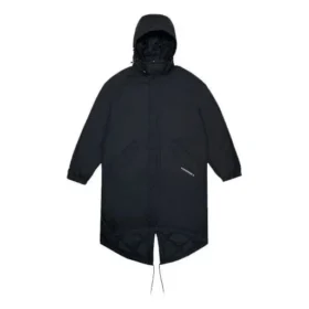 Palton lung din puf, mărimi asiatice „Negru”
