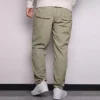 Pantaloni casual Converse pentru bărbați, de culoare solidă, cu croi drept, țesuți, gri deschis, verde