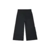 Pantaloni casual drepți din tricot/cargo Negru