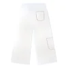 Pantaloni casual drepți din tricot, tip cargo, mărimi asiatice „Alb”