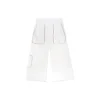 Pantaloni casual drepți din tricot, tip cargo, mărimi asiatice „Alb”