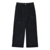 Pantaloni chino din velur cu pli dublu, mărimi asiatice „Negru”