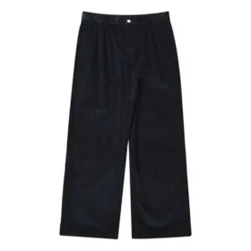 Pantaloni chino din velur cu pli dublu, mărimi asiatice „Negru”