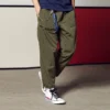 Pantaloni cu buzunare din nailon, mărimi asiatice „Verde măslin”
