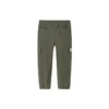 Pantaloni cu talie elastică, culoare solidă, mărimi asiatice „Verde măslin”