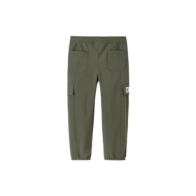 Pantaloni cu talie elastică, culoare solidă, mărimi asiatice „Verde măslin”