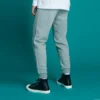 Pantaloni de jogging cu stea brodată și model în zig-zag FT Mărimi asiatice „Gri”