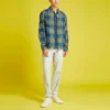 Pantaloni de tâmplar țesuți, mărimi asiatice „White”