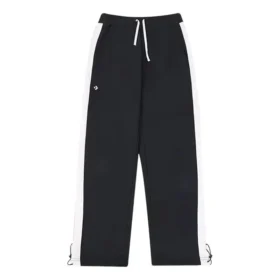 Pantaloni de trening cu șnur și dungă albă, mărimi asiatice „Negru”