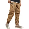 Pantaloni din țesătură elastică Mărimi asiatice „Khaki”