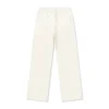 Pantaloni din tricot cu tiv deschis, mărimi asiatice „Egret”