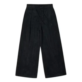Pantaloni din velur cu croi larg Mărimi asiatice „Negru”