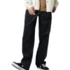 Pantaloni din velur cu talie elastică, mărimi asiatice „Negru”