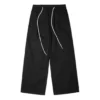 Pantaloni țesuți cu croi larg, de sezon, mărimi asiatice „Negru”