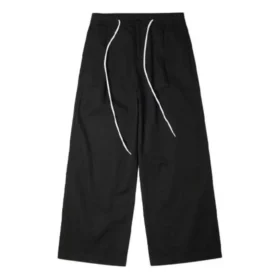 Pantaloni țesuți cu croi larg, de sezon, mărimi asiatice „Negru”