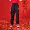 Pantaloni lungi casual Mărimi asiatice „Negru Roșu”