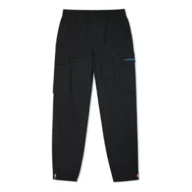 Pantaloni lungi de jogging casual, sport, cu buzunare multiple, țesuți, negru închis