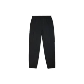 Pantaloni lungi de jogging casual, sport, cu buzunare multiple, țesuți, negru închis