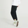 Pantaloni/pantaloni de sport/pantaloni de jogging cu Șireturi, culoare solidă, negru închis