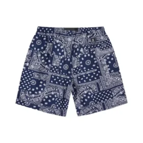 Pantaloni scurți cu model Paisley Mărimi asiatice „Navy”