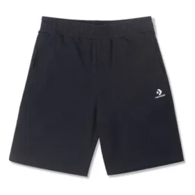 Pantaloni scurți din fleece cu croială standard și broderie în formă de stea, mărimi asiatice „Negru” Pantaloni scurți din fleece cu croială standard și broderie în formă de stea, mărimi asiatice „Negru”