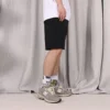 Pantaloni scurți din fleece cu croială standard și broderie în formă de stea, mărimi asiatice „Negru”
