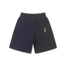 Pantaloni scurți din tricot de lungime medie cu logo Mărimi asiatice „Negru” Pantaloni scurți din tricot de lungime medie cu logo Mărimi asiatice „Negru”
