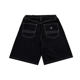 Pantaloni scurți largi cu 5 buzunare, mărimi asiatice „Negru”