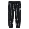 Pantaloni sport din tricot cu logo tipărit, mărimi asiatice „Negru Alb”