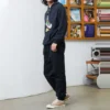 Pantaloni sport/pantaloni/pantaloni de jogging Converse pentru bărbați, de culoare solidă, cu talie înaltă, negri