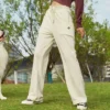 Pantaloni tricotati cu logo Mărimi asiatice „Ivory”