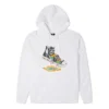 Pantofi cu imprimeu, căptușiți cu fleece, albi