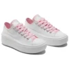 Pantofi cu platformă Chuck Taylor All Star Move CX „White Sunrise Pink”