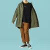 Parka utilitară Mărimi asiatice „Verde militar”