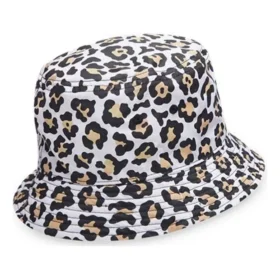Pălărie reversibilă cu imprimeu leopard „White”