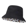 Pălărie reversibilă cu imprimeu leopard „White”