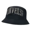 Pălărie tip bucket cu logo mare în carouri „Black”