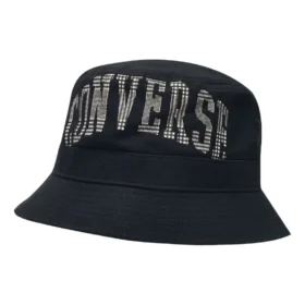 Pălărie tip bucket cu logo mare în carouri „Black”