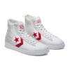 Pro Leather High „Summer Drip – Alb/Roșu universitar”
