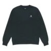 Pulover casual sport Converse pentru bărbați cu logo, guler rotund, negru închis
