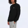Pulover casual sport Converse pentru bărbați cu logo, guler rotund, negru închis