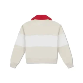 Pulover cu guler rotund și fermoar pe jumătate YOTD, mărimi asiatice „Beige”