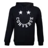 Pulover cu imprimeu grafic pentru bărbați Converse, negru