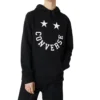 Pulover cu imprimeu grafic pentru bărbați Converse, negru
